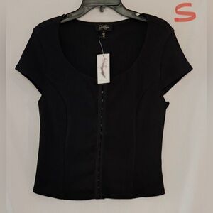 Jessica Simpson Black Fitted Blouse